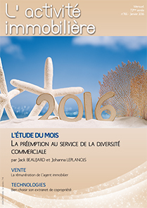 revue activité immobilière janvier 2016